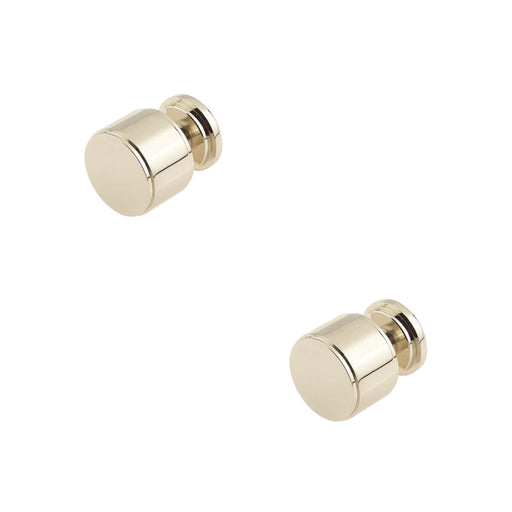 PACK Stylish Stepped Cupboard Knob Polished Nickel Finish Kitchen Cabinet Knob (2)