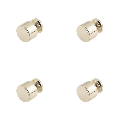 PACK Stylish Stepped Cupboard Knob Polished Nickel Finish Kitchen Cabinet Knob