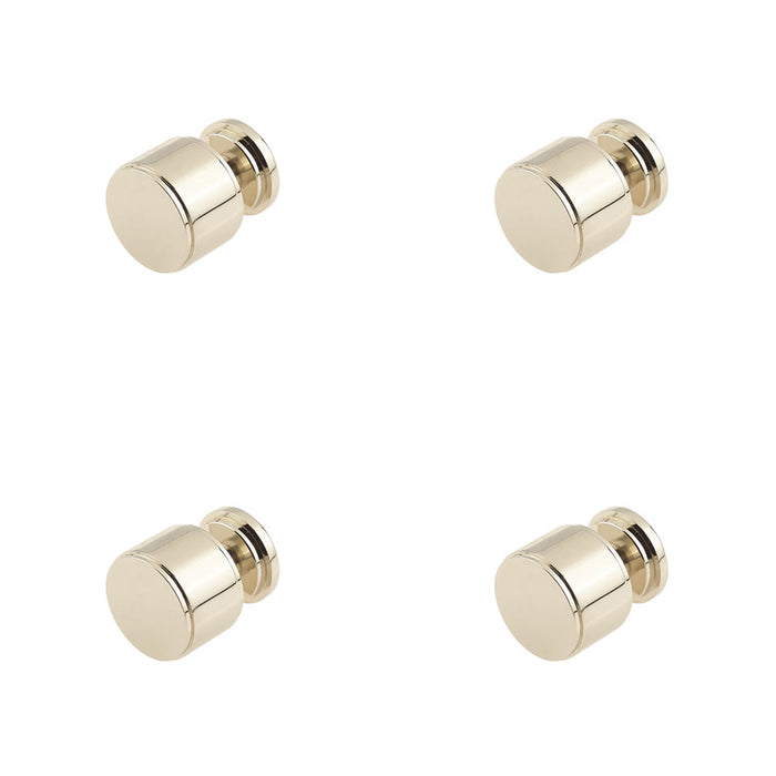 PACK Stylish Stepped Cupboard Knob Polished Nickel Finish Kitchen Cabinet Knob