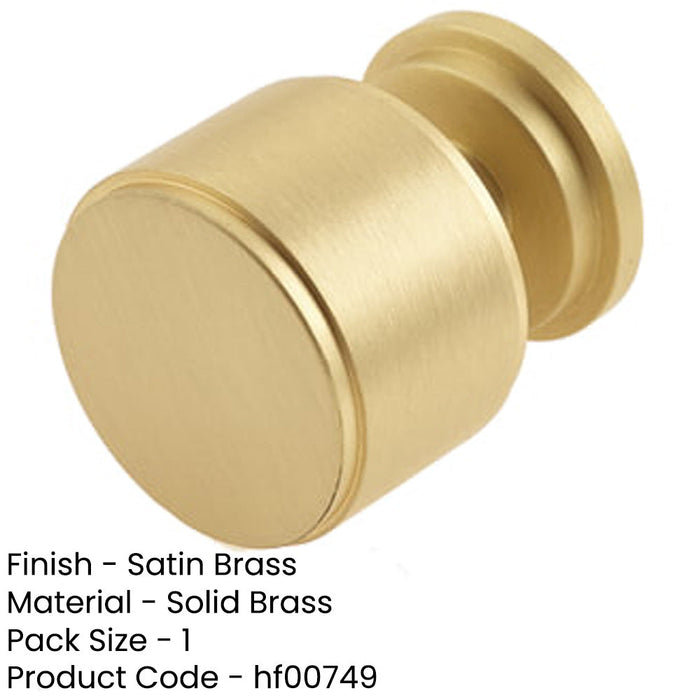 Elegant Stepped Cupboard Knob Satin Brass Modern Interiors Kitchen Cabinet Knob-1