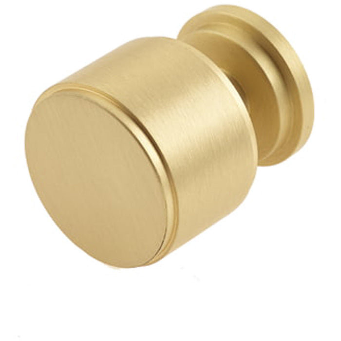 Elegant Stepped Cupboard Knob Satin Brass Modern Interiors Kitchen Cabinet Knob