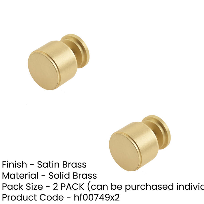 PACK Elegant Stepped Cupboard Knob Satin Brass Modern Interiors Kitchen Cabinet Knob (1)-1
