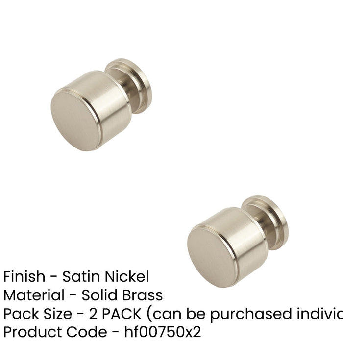 PACK Elegant Stepped Cupboard Knob Satin Nickel Finish Kitchen Cabinet Knob (1)-1