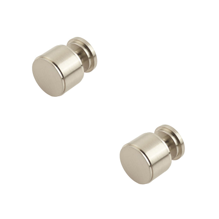 PACK Elegant Stepped Cupboard Knob Satin Nickel Finish Kitchen Cabinet Knob (1)