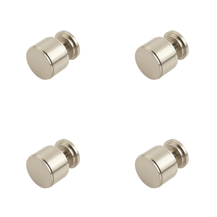 PACK Elegant Stepped Cupboard Knob Satin Nickel Finish Kitchen Cabinet Knob