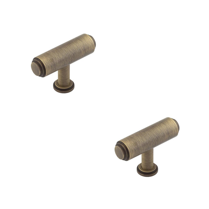 PACK Antique Brass Stepped Cupboard Knob Home Office Decor Kitchen Cabinet Knob (1)