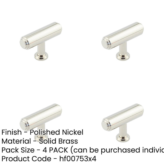 PACK Stylish Stepped Cupboard Knob Polished Nickel Finish Kitchen Cabinet Knob (1)-1