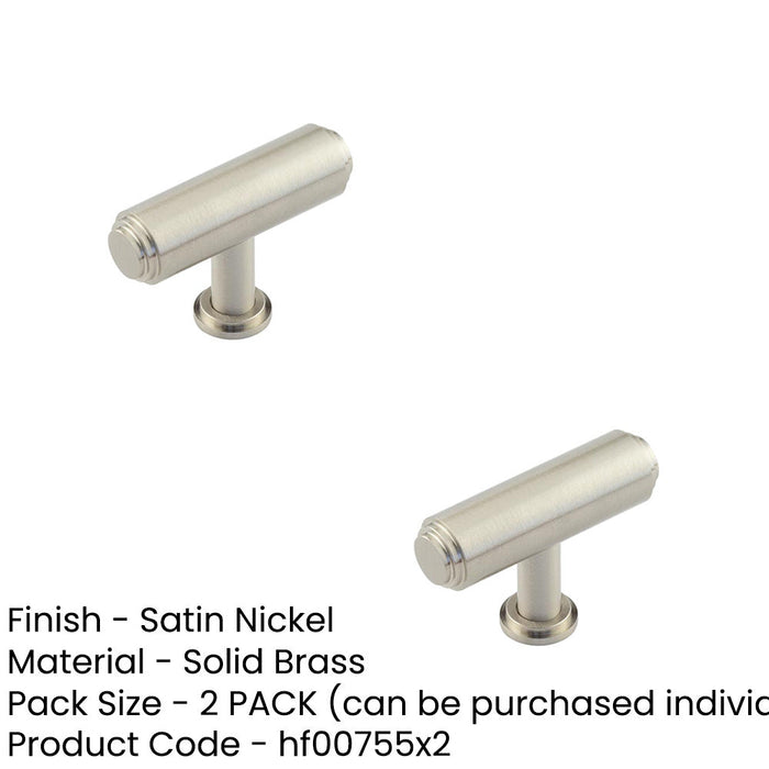 PACK Satin Nickel Stepped Cupboard Knob Elegant Home Decor Kitchen Cabinet Knob (1)-1