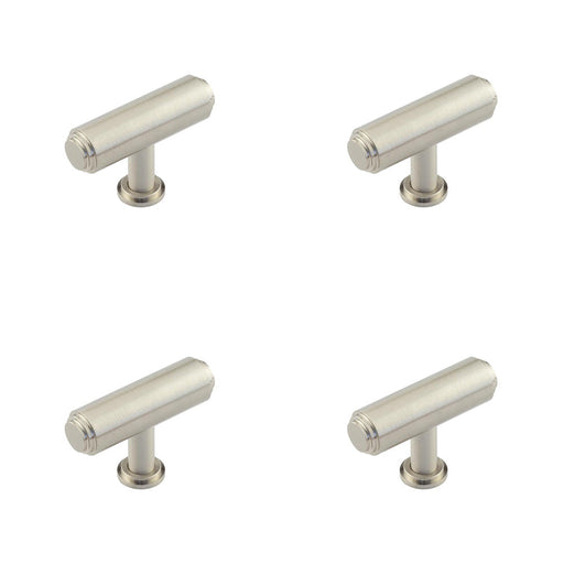 PACK Satin Nickel Stepped Cupboard Knob Elegant Home Decor Kitchen Cabinet Knob