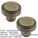 PACK 30mm Antique Brass Cupboard Knob Modern Interiors Kitchen Cabinet Knob (1)-1