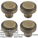 PACK 30mm Antique Brass Cupboard Knob Modern Interiors Kitchen Cabinet Knob-1