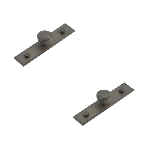 PACK Stylish 30mm Stepped Cupboard Knob Dark Bronze Finish Kitchen Cabinet Knob (1)