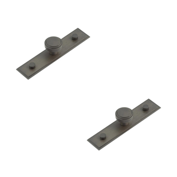 PACK Stylish 30mm Stepped Cupboard Knob Dark Bronze Finish Kitchen Cabinet Knob (1)