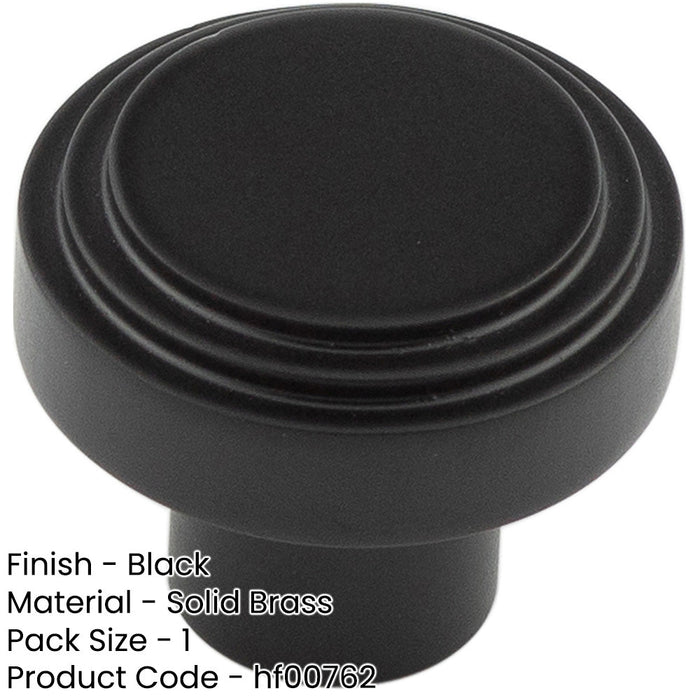 Modern 30mm Black Cupboard Knob Kitchen Home Kitchen Cabinet Knob-1