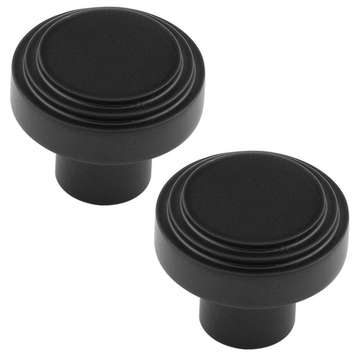 PACK Modern 30mm Black Cupboard Knob Kitchen Home Kitchen Cabinet Knob (1)