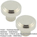 PACK Stylish 30mm Polished Nickel Cupboard Knob Modern Interiors Kitchen Cabinet Knob (1)-1