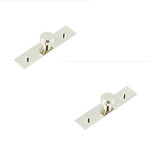 PACK Stylish 30mm Polished Nickel Cupboard Knob with Stepped Design Kitchen Cabinet Knob (1)