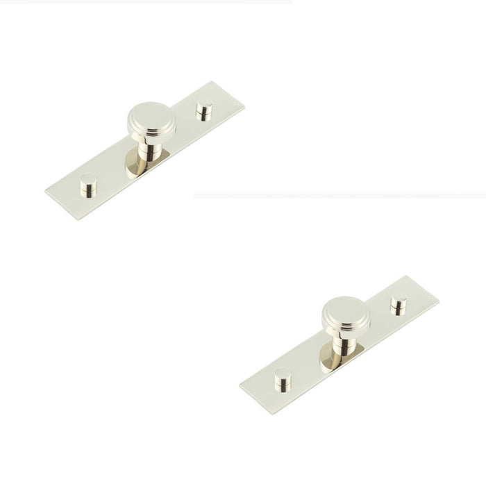 PACK Stylish 30mm Polished Nickel Cupboard Knob with Stepped Design Kitchen Cabinet Knob (1)