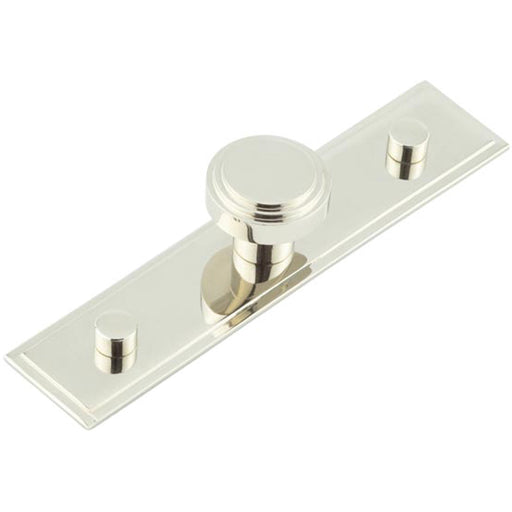 30mm Polished Nickel Cupboard Knob with Stepped Backplate Stylish Interiors Kitchen Cabinet Knob