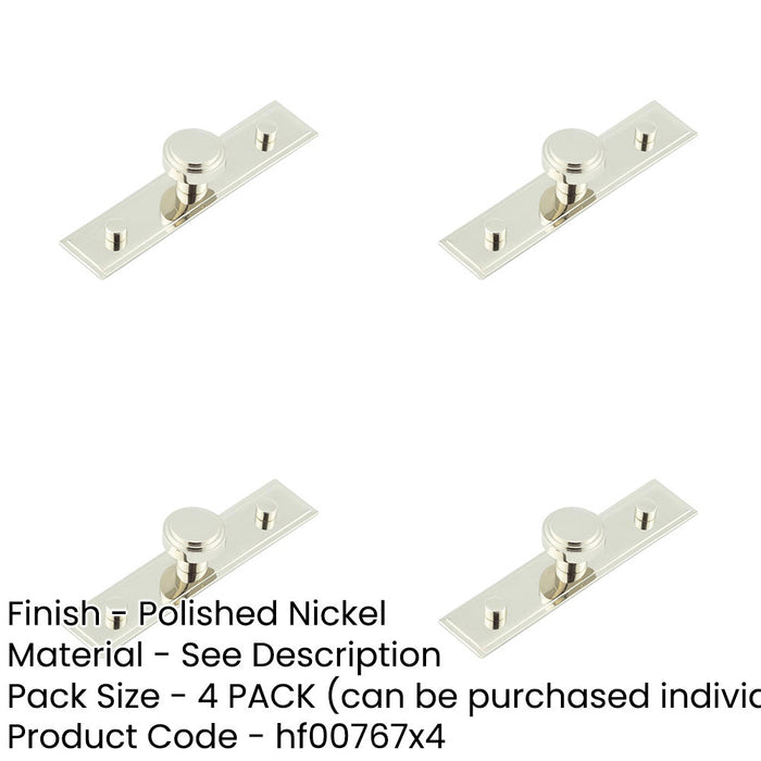 PACK 30mm Polished Nickel Cupboard Knob with Stepped Backplate Stylish Interiors Kitchen Cabinet Knob-1