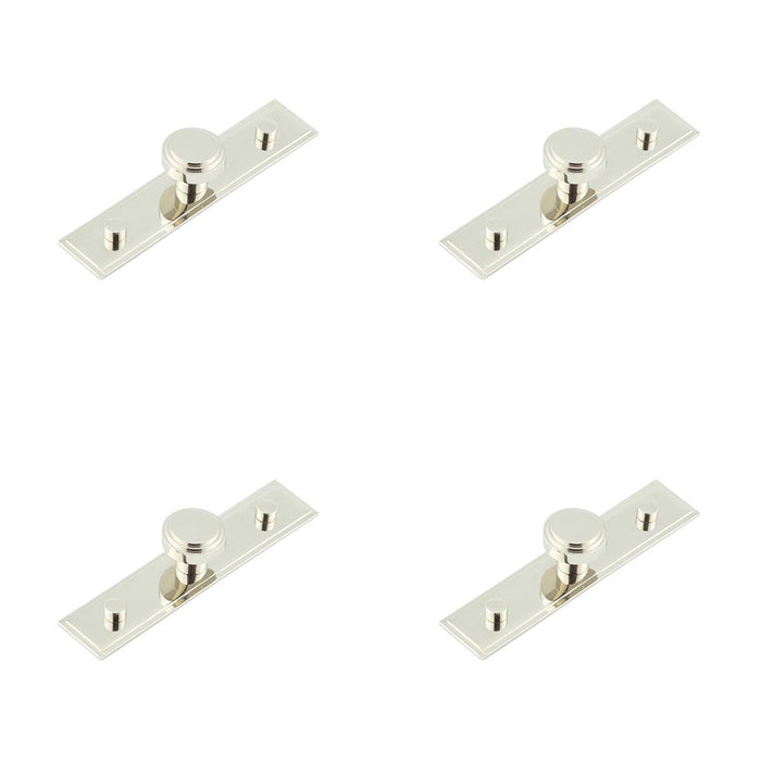 PACK 30mm Polished Nickel Cupboard Knob with Stepped Backplate Stylish Interiors Kitchen Cabinet Knob