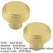 PACK 30mm Satin Brass Cupboard Knob Modern Homes Kitchen Cabinet Knob (1)-1
