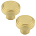 PACK 30mm Satin Brass Cupboard Knob Modern Homes Kitchen Cabinet Knob (1)
