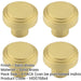 PACK 30mm Satin Brass Cupboard Knob Modern Homes Kitchen Cabinet Knob-1