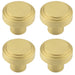 PACK 30mm Satin Brass Cupboard Knob Modern Homes Kitchen Cabinet Knob