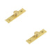 PACK Elegant 30mm Satin Brass Cupboard Knob with Plain Backplate Kitchen Cabinet Knob (2)