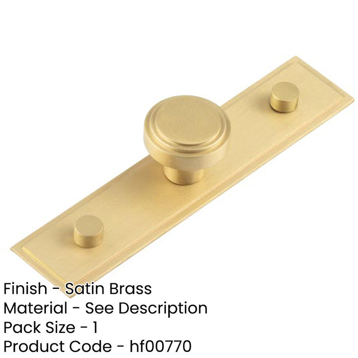 Elegant 30mm Stepped Cupboard Knob Satin Brass Finish Kitchen Cabinet Knob-1