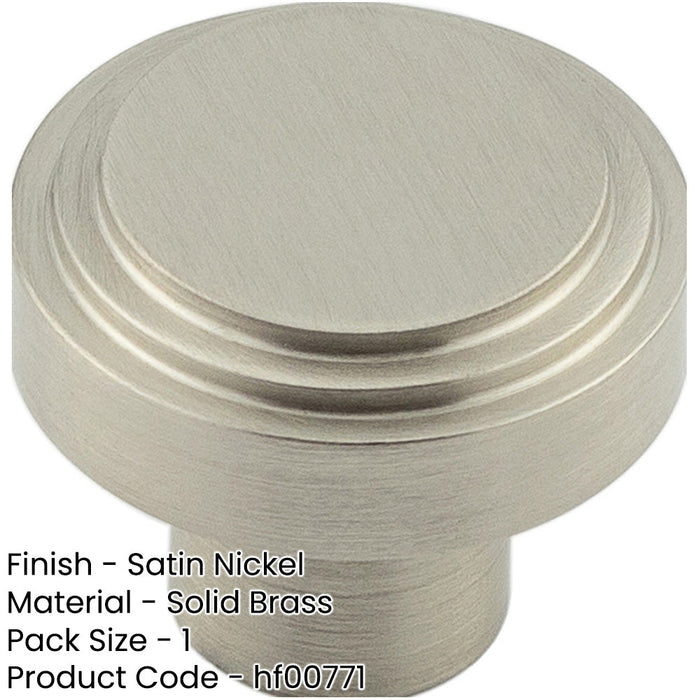 30mm Satin Nickel Cupboard Knob Modern Interiors Kitchen Cabinet Knob-1