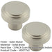 PACK 30mm Satin Nickel Cupboard Knob Modern Interiors Kitchen Cabinet Knob (2)-1