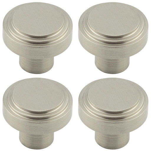 PACK 30mm Satin Nickel Cupboard Knob Modern Interiors Kitchen Cabinet Knob