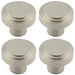 PACK 30mm Satin Nickel Cupboard Knob Modern Interiors Kitchen Cabinet Knob