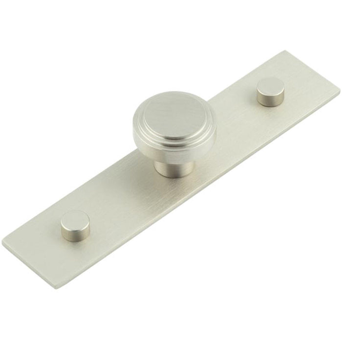 Satin Nickel Cupboard Knob with Elegant Backplates 30mm Design Kitchen Cabinet Knob