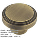 40mm Antique Brass Stepped Cupboard Knob Stylish Interiors Kitchen Cabinet Knob-1