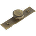 Elegant 40mm Antique Brass Cupboard Knob with Stepped Backplate Kitchen Cabinet Knob