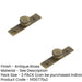 PACK Elegant 40mm Antique Brass Cupboard Knob with Stepped Backplate Kitchen Cabinet Knob (2)-1