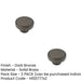 PACK Stylish 40mm Dark Bronze Cupboard Knob Modern Interiors Kitchen Cabinet Knob (3)-1