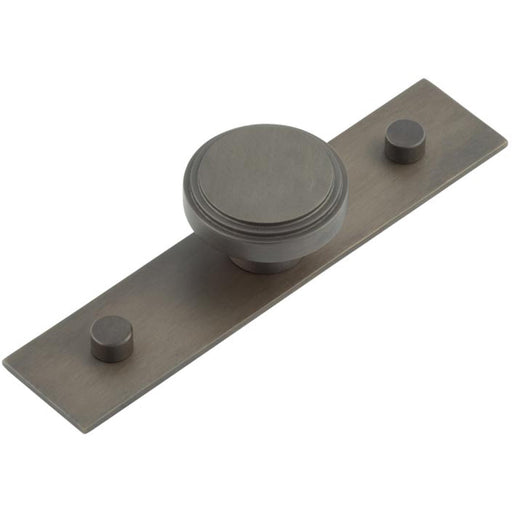 Elegant 40mm Dark Bronze Cupboard Knob with Stylish Backplate Kitchen Cabinet Knob