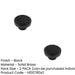 PACK Elegant 40mm Black Cupboard Knob Modern Interiors Kitchen Cabinet Knob (1)-1