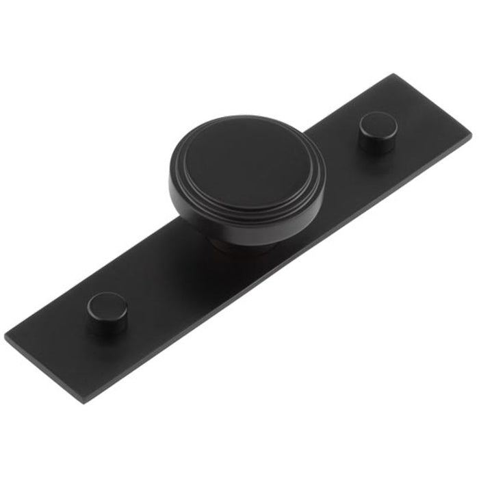 Elegant Black Cupboard Knob with Backplate 40mm Size Kitchen Cabinet Knob