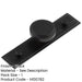 40mm Black Cupboard Knob with Stepped Backplate Stylish Interiors Kitchen Cabinet Knob-1