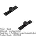 PACK 40mm Black Cupboard Knob with Stepped Backplate Stylish Interiors Kitchen Cabinet Knob (1)-1