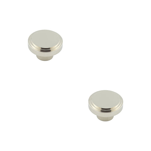 PACK Stylish 40mm Polished Nickel Cupboard Knob Modern Interiors Kitchen Cabinet Knob (4)