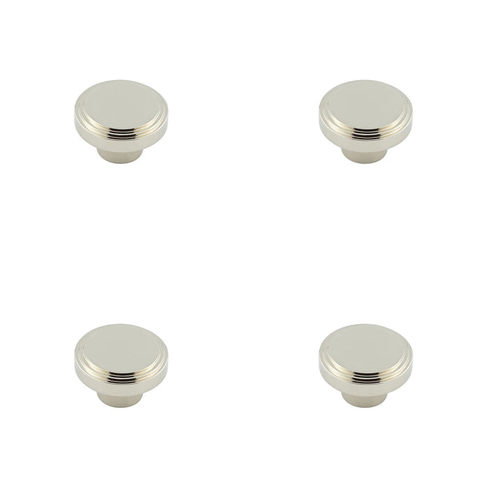 PACK Stylish 40mm Polished Nickel Cupboard Knob Modern Interiors Kitchen Cabinet Knob