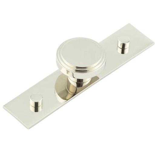 Stylish 40mm Polished Nickel Cupboard Knob with Backplate Kitchen Cabinet Knob