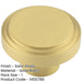 Stylish 40mm Satin Brass Cupboard Knob Modern Interiors Kitchen Cabinet Knob-1