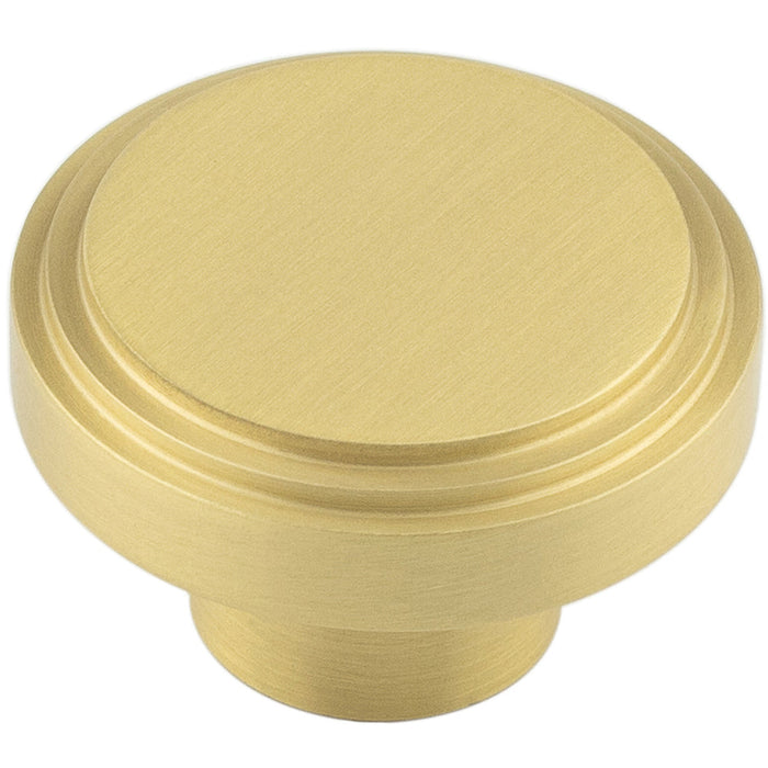 Stylish 40mm Satin Brass Cupboard Knob Modern Interiors Kitchen Cabinet Knob